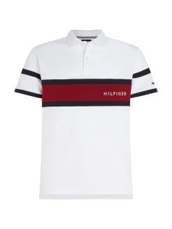 Tommy Hilfiger Pikeepaita, COLOURBLOCK PLACEMENT REG POLO Valkoinen -Makia kauppa tommy hilfiger pikeepaita colourblock placement reg polo valkoinen 3 scaled