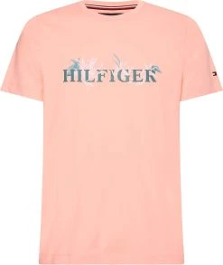 Tommy Hilfiger Tommy Hilfiger Miesten T-Paita PALM FLORAL TEE Persikka