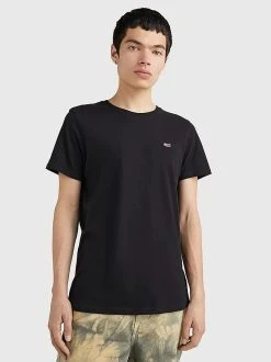 Tommy Jeans Miesten T-Paita, K TJM SLIM JERSEY TEE Musta