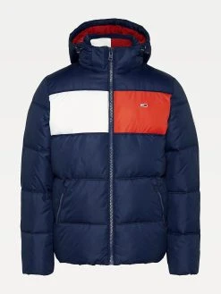 Tommy Jeans, Miesten Toppatakki, Colored BLock Paddes Jacket Tummansininen